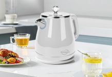 【折后$19.99 Prime包邮】多功能复古双层防烫电热水壶 1.8L