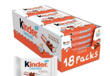 【折后$18 Prime包邮】超美味!Kinder Bueno 夹心巧克力 18包!