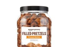【折后$6.2 Prime包邮】Amazon Grocery 花生酱夹心椒盐脆饼 44oz大包装