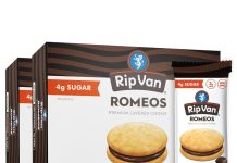 美味健康!【折后$8.79 Prime包邮】Rip Van Romeos 黑巧克力软曲奇 18袋装