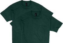 【折后$10.79 Prime包邮】Hanes 男士纯棉口袋T恤 两色选