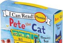 【折后$29.99 Prime包邮】《Pete the Cat 12本自然拼读启蒙盒装》儿童英文分级读物