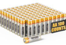 【折后$16.49 Prime包邮】五号碱性电池组合装 AA 100节