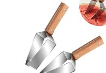 【折后$3.49 Prime包邮】 不锈钢木柄切西瓜神器 水果切块器