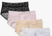 【折后低至$4.04 Prime包邮】Amazon Essentials 女士蕾丝内裤 四条!