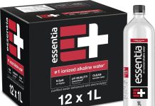 【折后$9.84 Prime包邮】Essentia 9.5高碱性电解质饮用水 1L*12瓶装