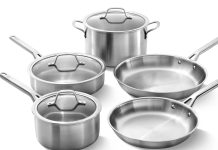 【折后$149.99 包邮】Calphalon 不锈钢不粘锅 8件套!