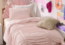 【折后$14.99 Prime包邮】Bedsure手作蝴蝶结法式褶皱 床品3套件 Twin