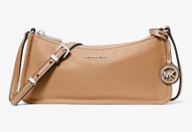 好看!【折后$48.06 包邮】Michael Kors Zadie 小号尼龙斜挎包 奶茶色