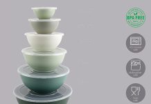 【折后$21.49 Prime包邮】Cook with Color 带盖沙拉碗12件套
