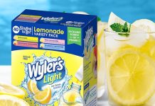 【折后$3.27 Prime包邮】Wyler’s Light 柠檬水便携冲饮粉混合装 40包入