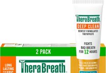 【折后$6.43 Prime包邮】TheraBreath 深层洁净牙膏 2支装