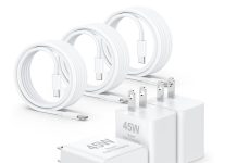 【折后$10.79 Prime包邮】45W 快充数据线+插头 三套!