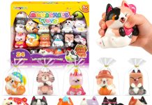 【折后$13.49 Prime包邮】儿童可爱小猫慢回弹减压玩具 24件套