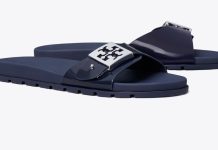 【折后$81.75 包邮】Tory Burch Mellow 系列金属搭扣女士舒适拖鞋