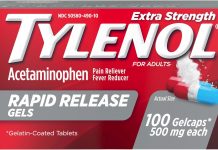 【折后$6.37 Prime包邮】Tylenol Rapid Release 泰诺特强速释止痛退烧胶囊 100粒