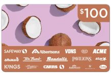 买菜打折!Albertsons/Safeway/Vons多家超市都能用!【折后$90 包邮】Albertsons Companies 面值$100电子礼品卡