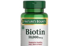 护发护肤护甲!【折后$2.84 Prime包邮】Nature’s Bounty Biotin 生物素10000mcg软胶囊 120粒