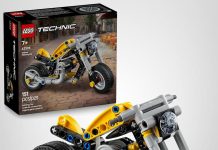 【折后$7.25 Prime包邮】LEGO 乐高科技系列黄色摩托车积木