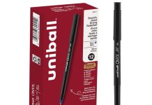 【折后$5.95 Prime包邮】Uni-Ball Onyx 蓝色走珠笔 12支装