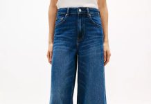 版型好看!【折后$26.93】Tommy Hilfiger 女士高腰宽松阔腿牛仔裤