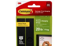 【折后$5.88 Prime包邮】Command免打孔强力无痕画框固定贴 16片装