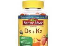【折后$3.27 Prime包邮】Nature Made Vitamin D3 K2 维生素软糖 50粒!
