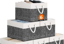 【折后$12.99 Prime包邮】大容量可折叠收纳篮6件套