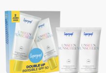 一秒磨皮!【折后$67 包邮】Supergoop! Unseen Sunscreen隐形防晒霜 SPF50双支装