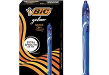 【折后$4.99 Prime包邮】BIC 速干蓝色按动中性笔 12支!