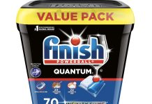 【折后$12.74 Prime包邮】Finish 强力去油去污洗碗机洗碗凝珠 70颗装!