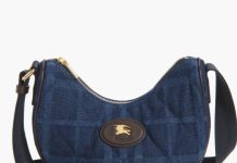 45折!【折后$607.5 包邮】Burberry 马蹄形牛仔斜挎包