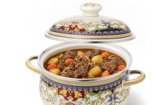 【折后$16.19 Prime包邮】复古搪瓷汤锅 3L