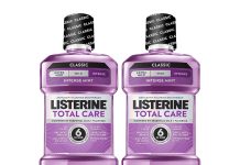 【折后$9.57 Prime包邮】Listerine 薄荷味漱口水 1L*两瓶!