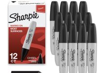 【折后$7.18 Prime包邮】Sharpie 扁头永久记号笔 12支