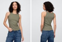 小码捡漏!【折后$3.19 包邮】Gap 女士罗纹背心