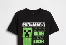 码全!4-16岁!【折后$6.8 包邮】GAP 男孩MINECRAFT印花短袖!