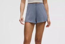 【折后$29 包邮】Lululemon Ribbed Softstreme 高腰罗纹休闲短裤 2英寸