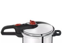 2折!【折后$44.99 包邮】T-fal Secure Aluminum 铝合金压力锅 6QT