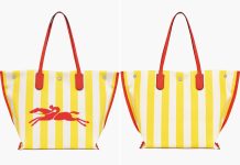 【折后$168.98 包邮】Longchamp Essential Stripe 条纹帆布托特包