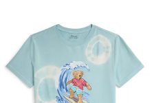 清爽可爱!【折后$32.99】Polo Ralph Lauren Polo Bear 男童扎染短袖T恤