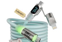 【折后$9.99 Prime包邮】四合一快充数据线 240W 6Feet!
