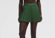 【折后$39 包邮】Lululemon High-Rise Pleated 女士高腰百褶网球裙