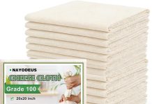 【折后$6.99 Prime包邮】15片20×20英寸有机纯棉可重复使用纱布滤布