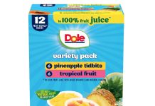 【折后$5.49 Prime包邮】Dole 都乐菠萝块&热带水果果汁杯组合 4oz×12杯
