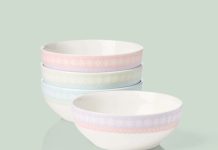 【折后$5.98】Lenox Oneida Bunny Hop 复活节兔子多用途陶瓷碗 4件套