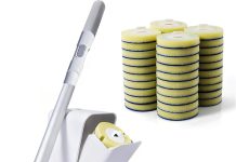 【折后$14.99 Prime包邮】一次性可壁挂马桶刷套装 含40个替换清洁海绵头