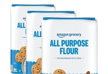划算!【折后$7.27 Prime包邮】Amazon Grocery 通用面粉 5磅×3袋