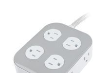【折后$11.86】GE 8孔USB-A+USB-C防雷插线板