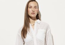 【折后$13 包邮】J.Crew 女士短款镂空刺绣全开扣衬衫!